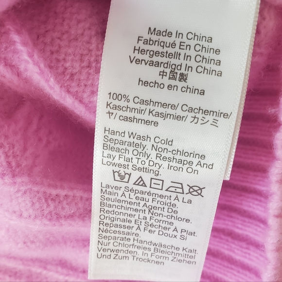 J. Crew Women’s Cashmere Cable Knit Sweater Pink Corpcore Preppy Size M - Picture 10 of 15